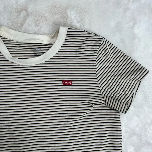 Levis Logo Classic Striped Tee Shirt - Picture 6 of 7